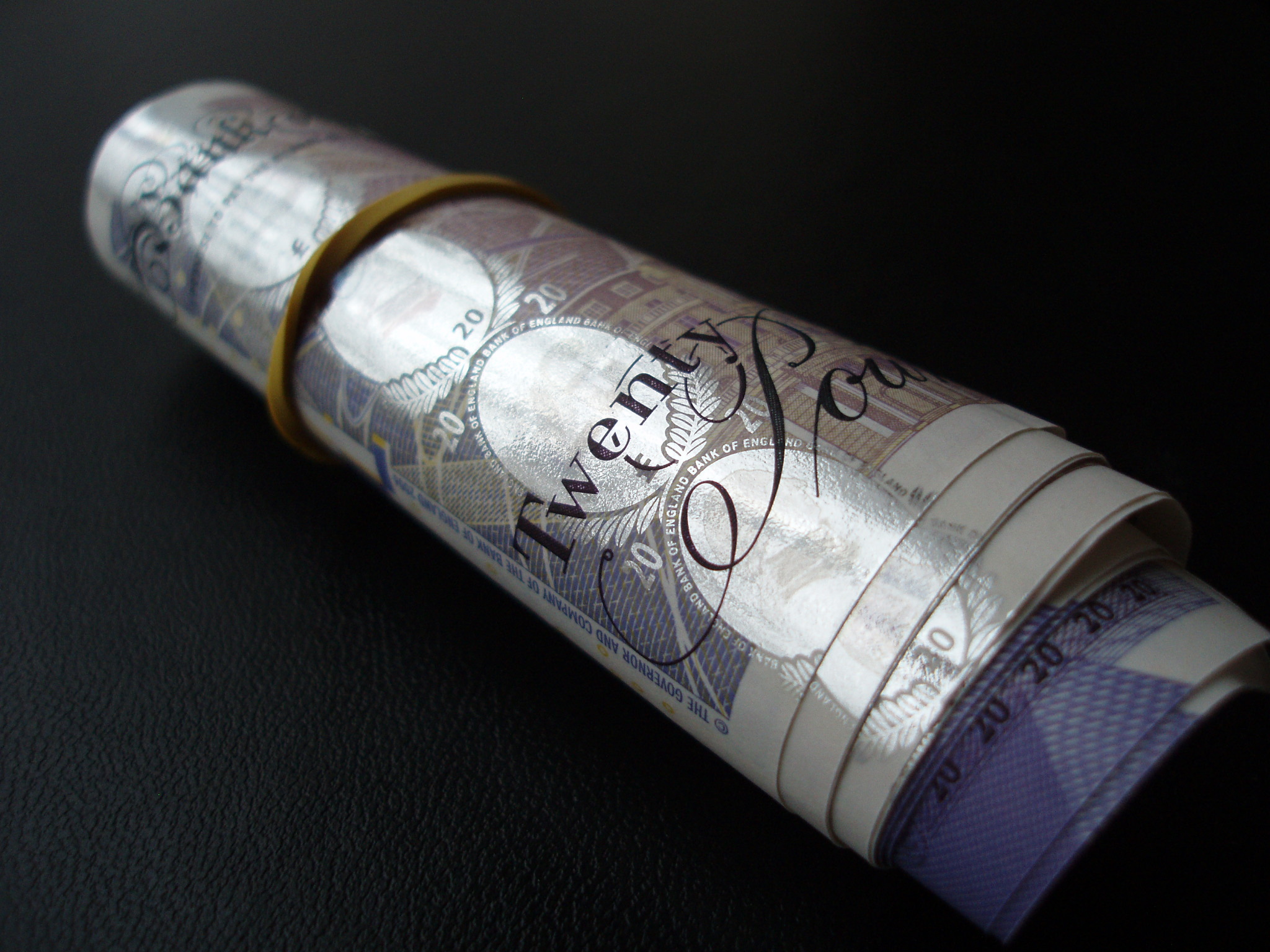 rolled up money, working from home tax concept
