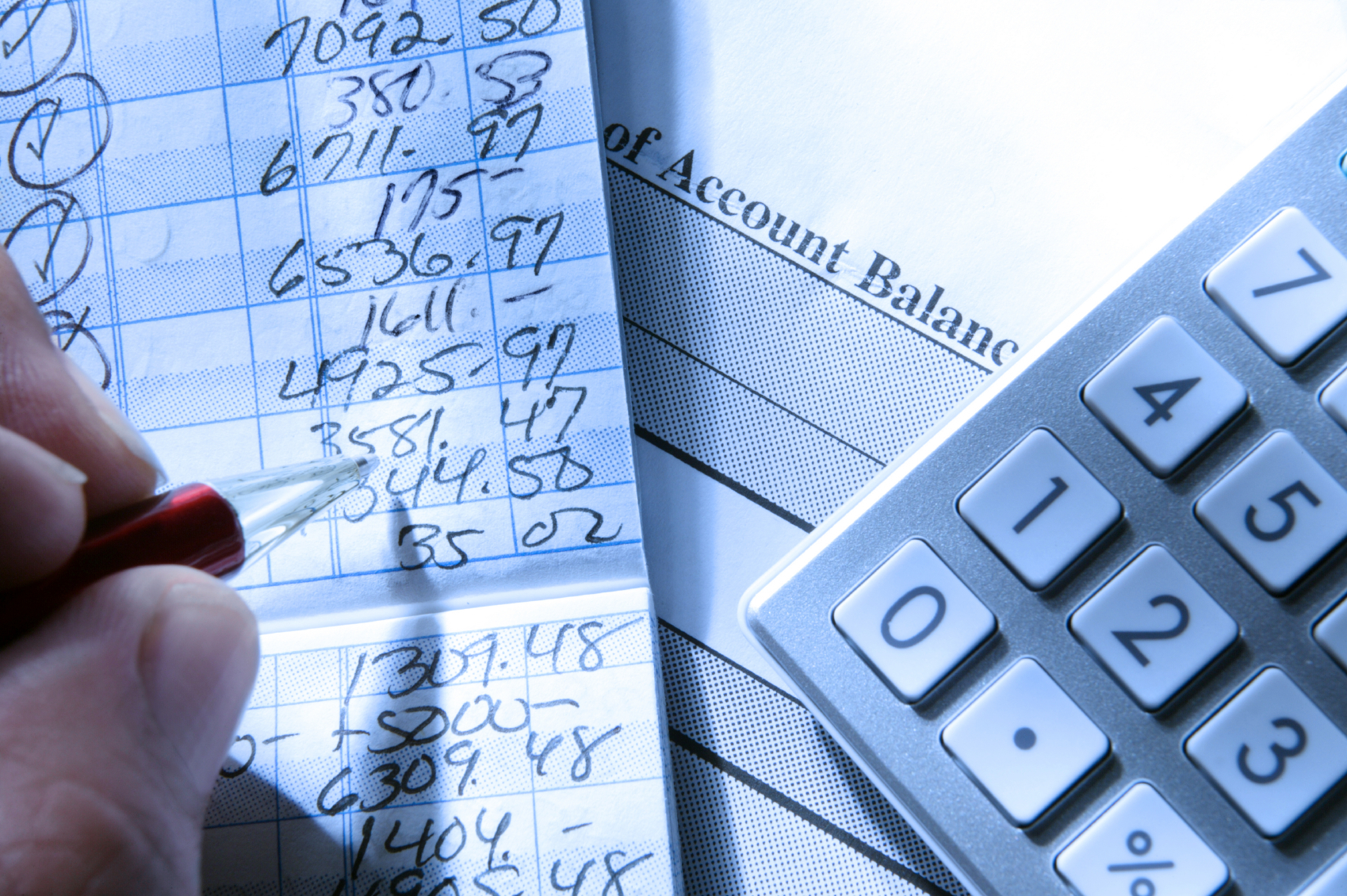 pencil annotations next to calculator