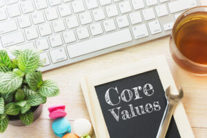 It is important to ensure your company values are communicated strongly in your business