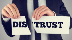 The trump phenomenon shows a trend of trust vacuum