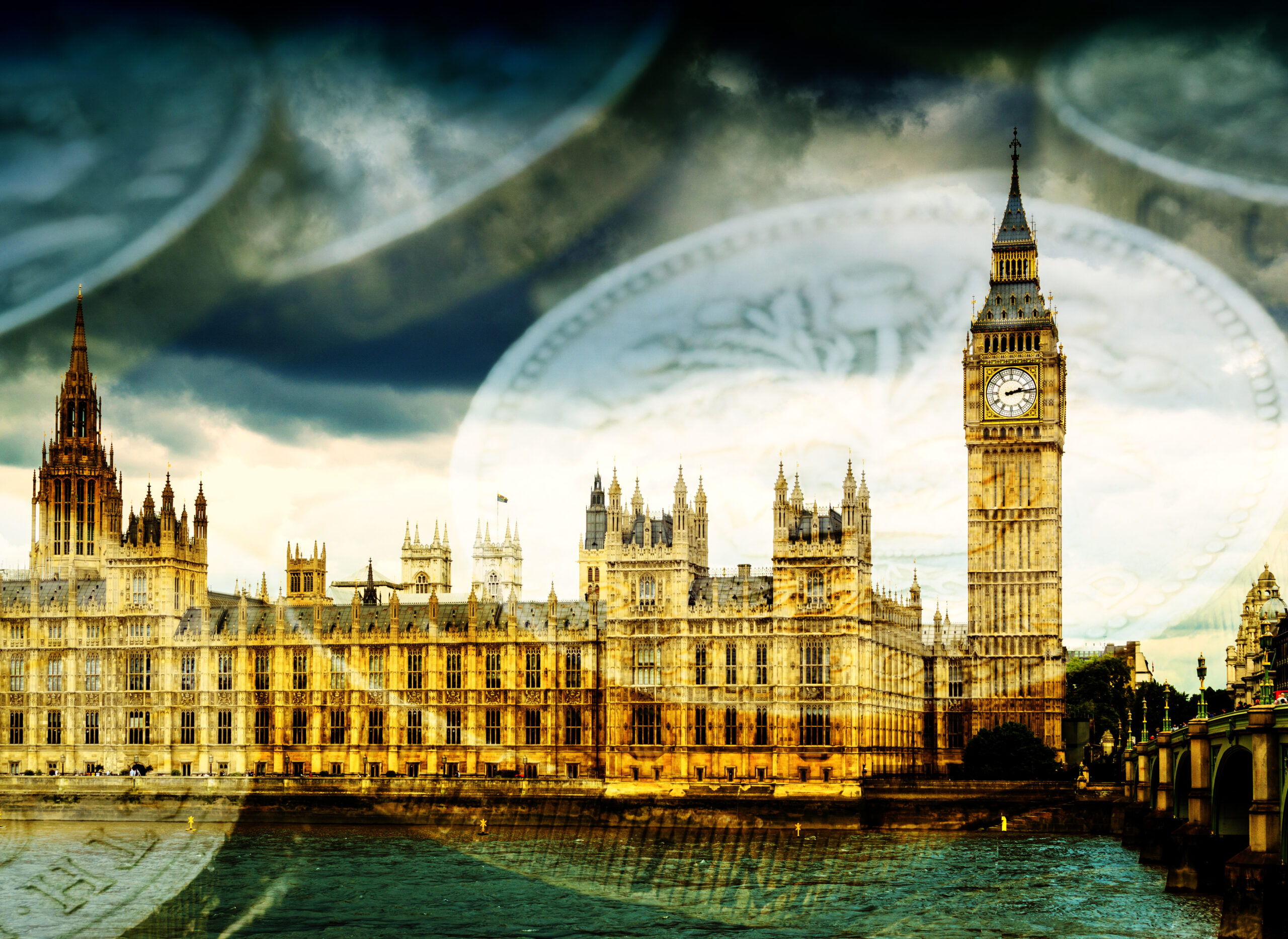 Houses of Parliament, coronavirus job retention scheme concept