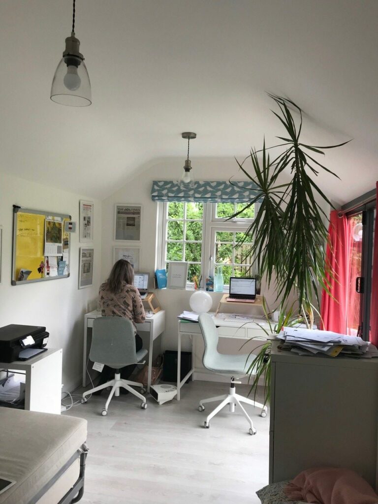 Jessica wanted bi-fold doors when she was setting up a home office