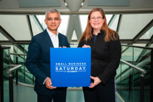 Small Business Saturday 2018 falls on 1st December (image: Sadiq Khan with Michelle Ovens, director of Small Business Saturday)