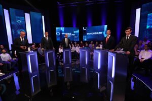 Britain's Next PM #C4 DebateCandidates Jeremy Hunt, Dominic Raab.Michael Gove, Sajid Javid and Rory Stewart