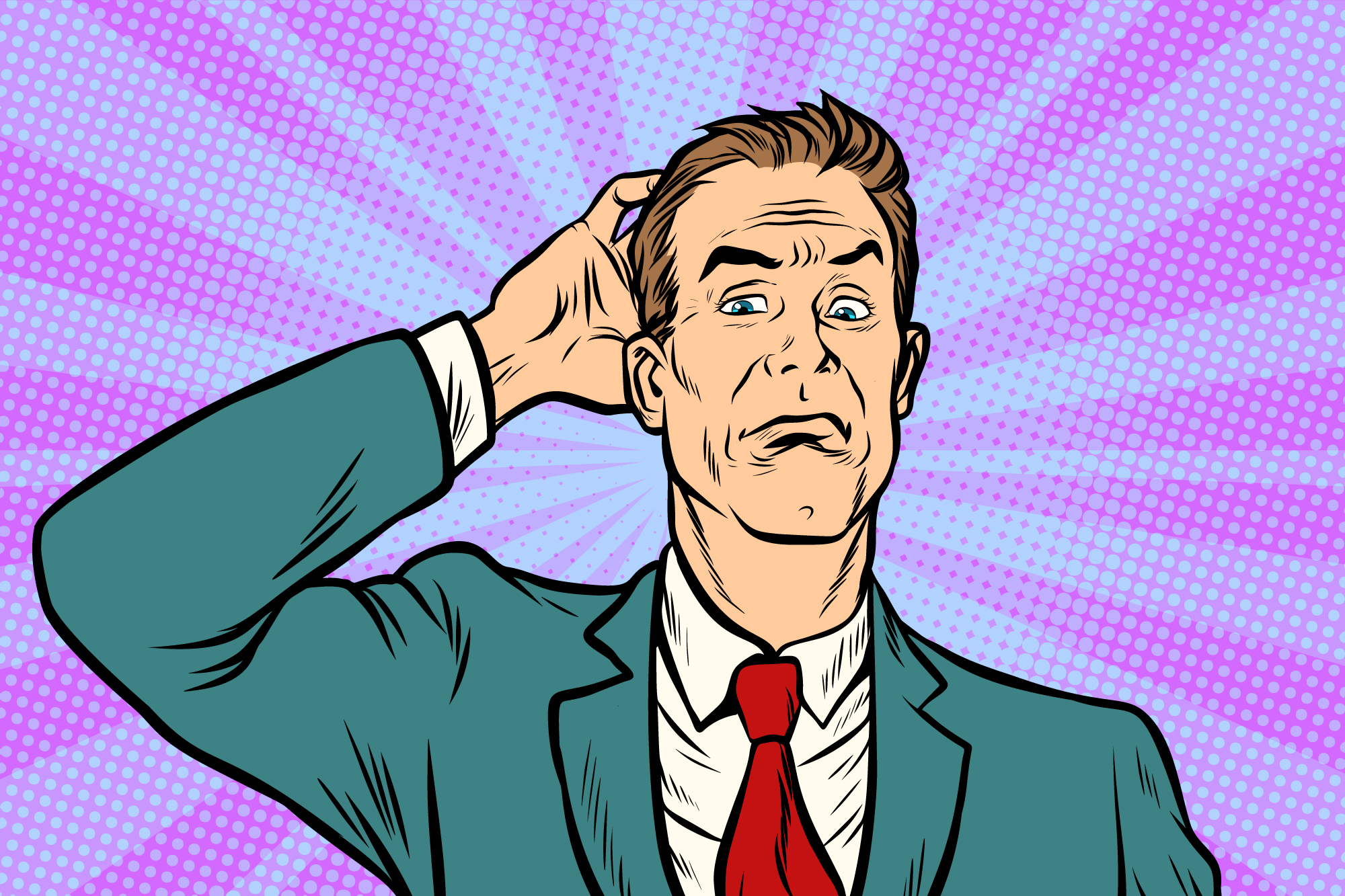 Puzzled businessman, IR35 tax changes concept