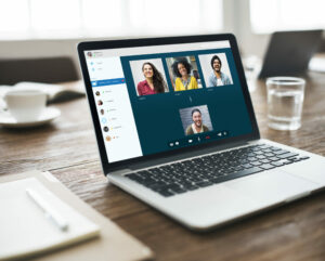 open laptop, best video conferencing concept