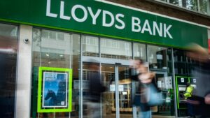 Lloyds Bank exterior, Bounce Back Loans concept