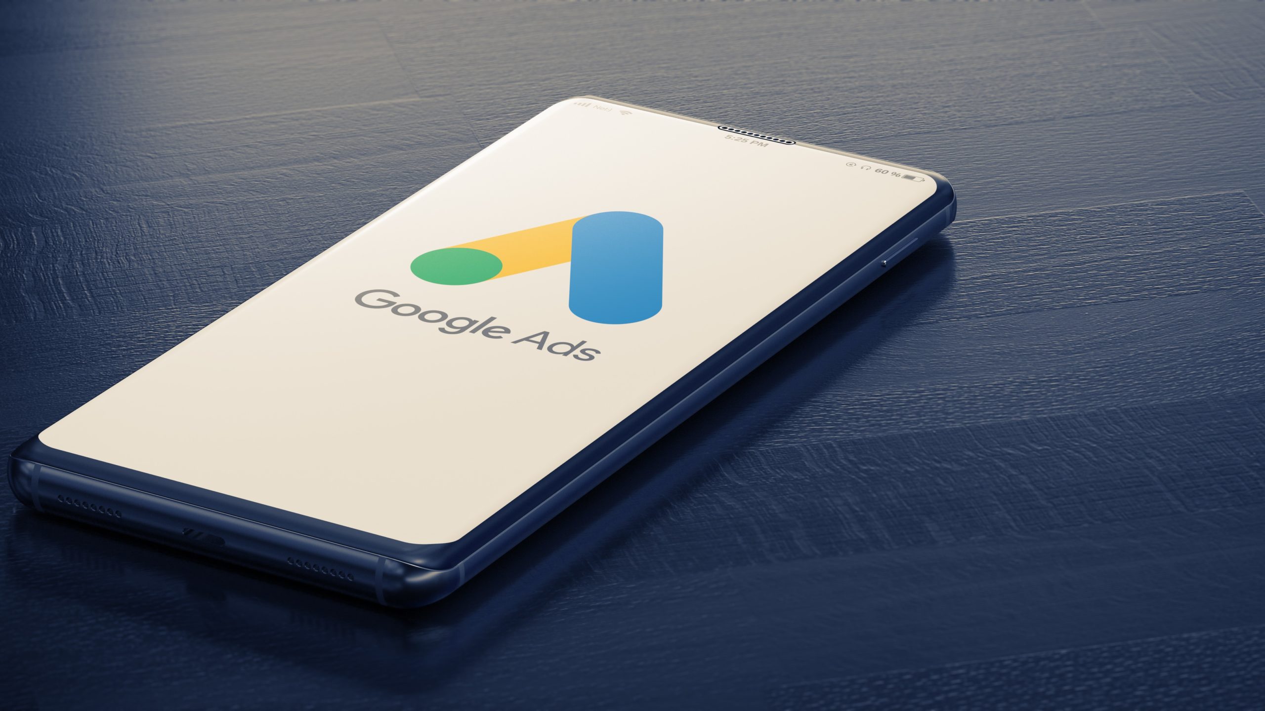 Google Ads on smartphone, Google small businesses concept