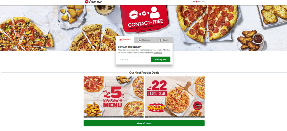 Pizza Hut website