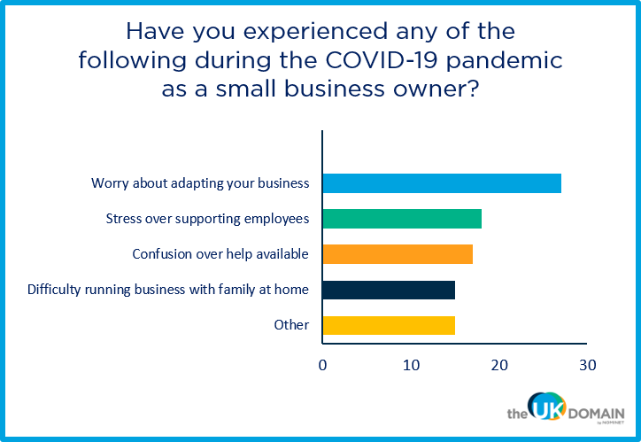 Question: Have you experienced any of the following during the pandemic as a small business owner?