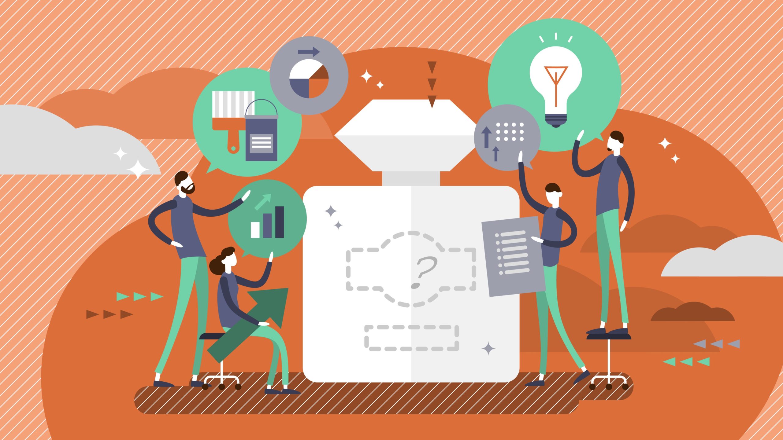 Buying a company name cartoon concept