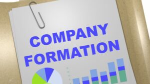 Words 'company formation' written on document, companies created concept