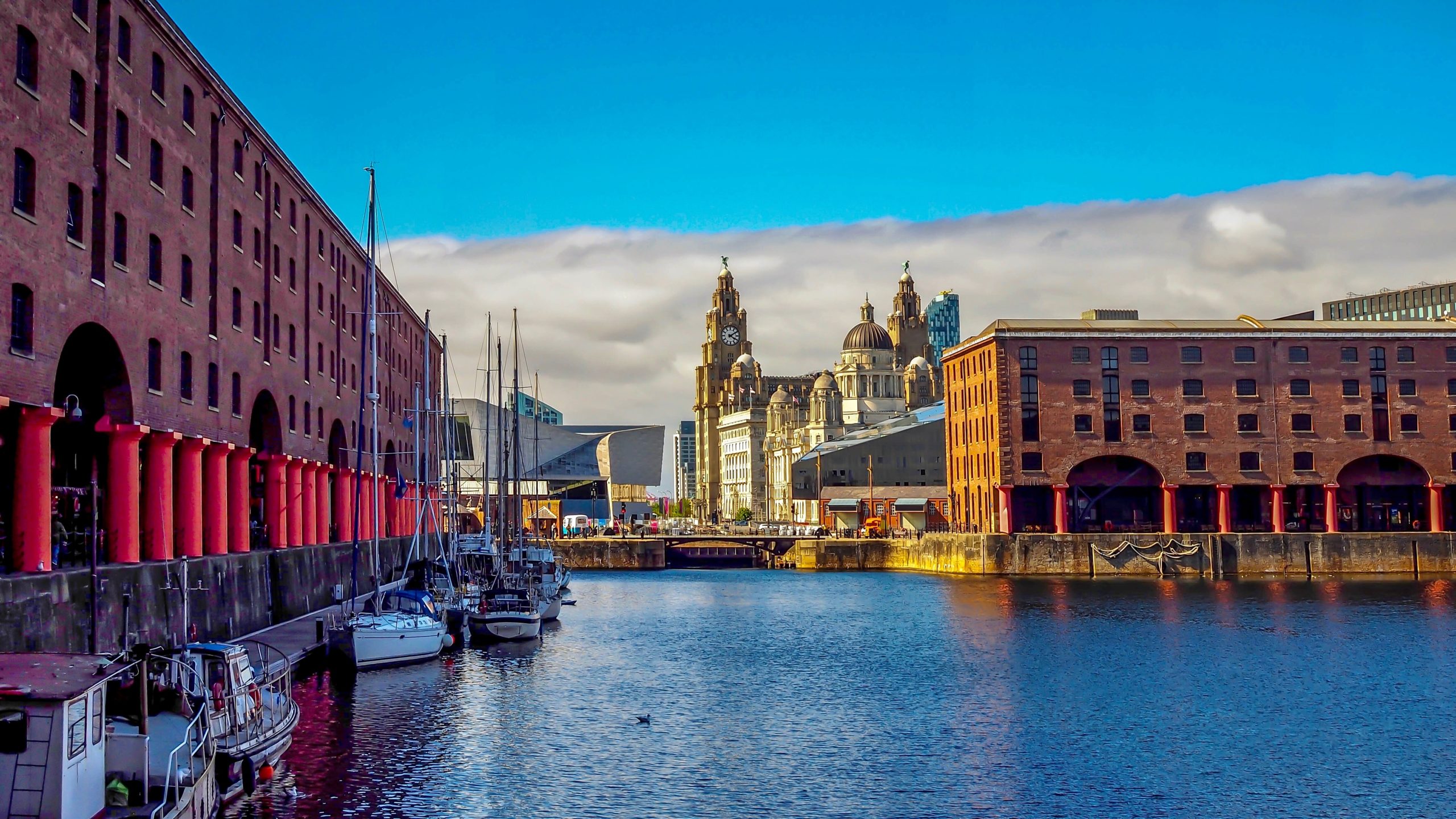 Liverpool city skyline, Liverpool self-employment grant concept