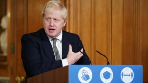Prime minister Boris Johnson announcing business furlough scheme extension