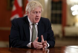 Prime minister Boris Johnson, £9000 lockdown grant concept