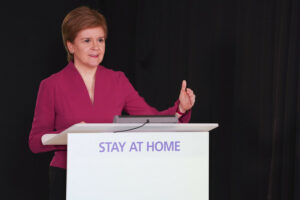 Sturgeon's announcement indicates that Scotland's businesses restrictions could ease in April