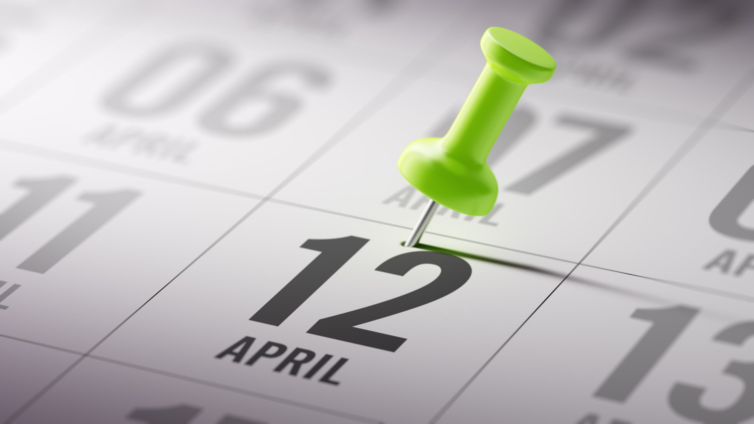 April 12 pinned to calendar, April 12 reopening concept