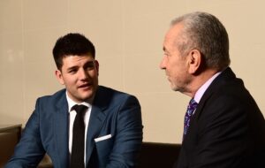 Mark Wright with his mentor Lord Sugar