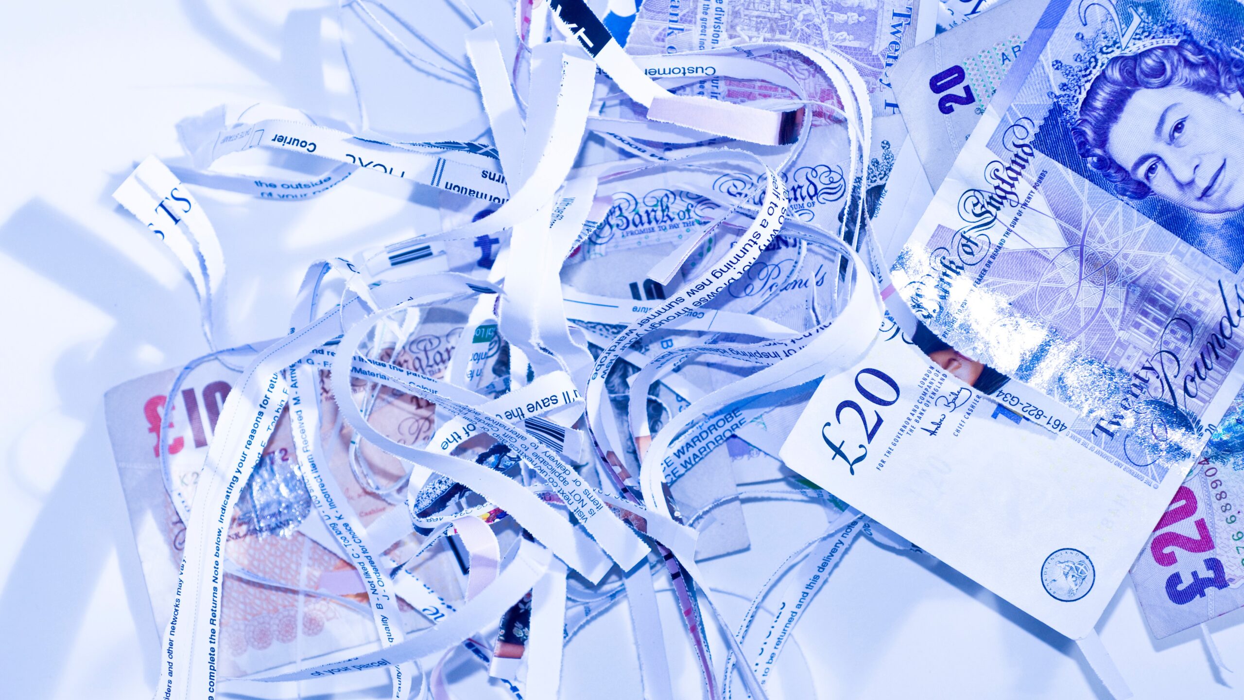 Shredded money, Covid loans concept