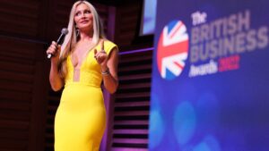 Host Caprice Bourret at the British Business Awards 2022