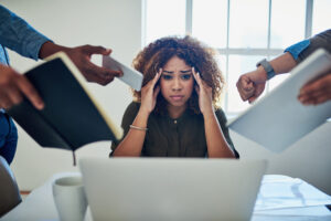 Employee stressed at work